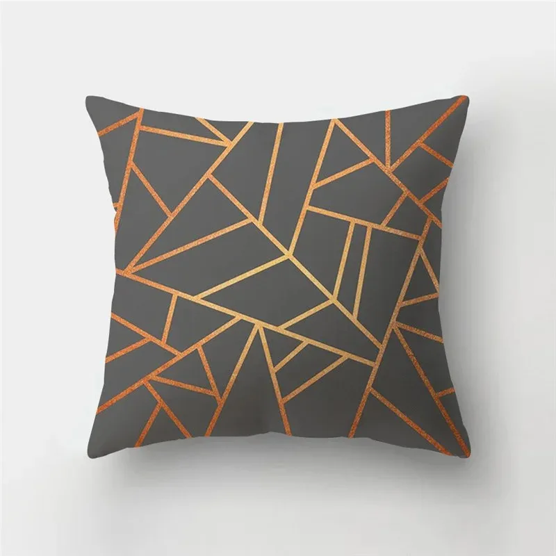 Nordic fashion geometric pillow cover 45x45cm wooden background cushion cover home living room sofa bedroom decoration