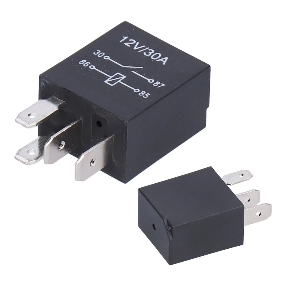 10 Pcs Relay Kit 4 Pin/5Pin Violet Relay 12V 30A 36.6*23*15.5mm Automobile Relay Relay Set Automotive Circuit