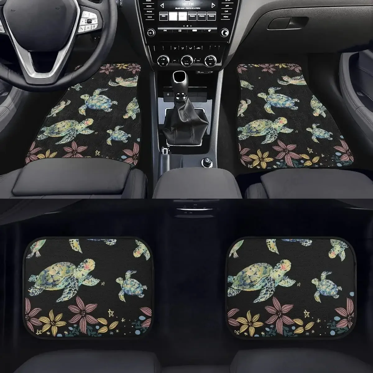 

Juego Completo 4-х частей Con Estampado Tortuga Marina, Alfombras Para Coche, Alfombrillas Antislizantes Para Coche, Suv, Sedán,