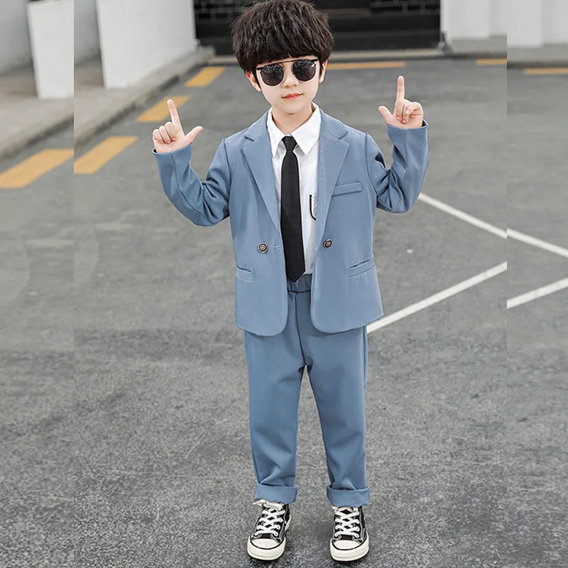 

Girls' Boys' Outerwear Jackets & Coats Suits Set Spring Autumn Kids Coats Boys With Pants Suits Pink Black Blue Girl Boy Clothes