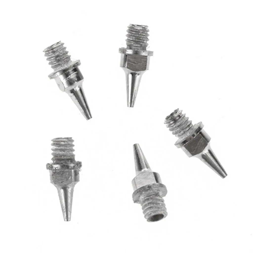 

Airbrush Nozzle Replacement 5pcs Stainless Steel Precision Spray Cap Set for Powder Coating Device Airbrushes