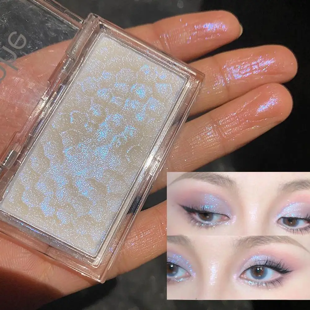 Mini iluminador sombra contorno paleta de maquiagem multi-funcional glitter sombra cosméticos para contorno e brilhante j5h9