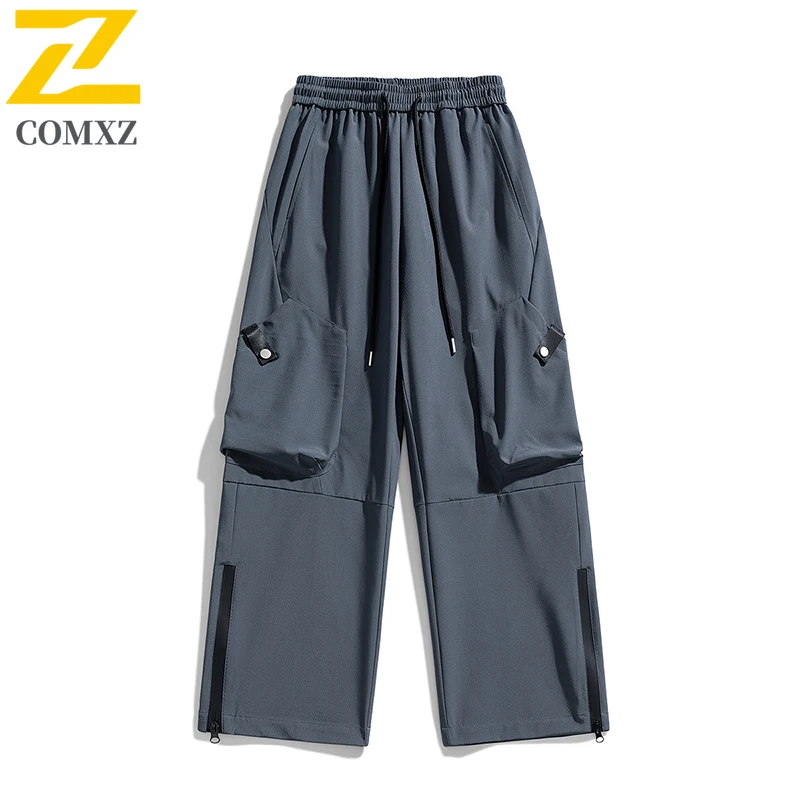 EIAO Men Softshell Work Pants Spring Summer Waterproof American Style Outdoor Camping Fishing Windproof Quick-Dry Casual Trouser