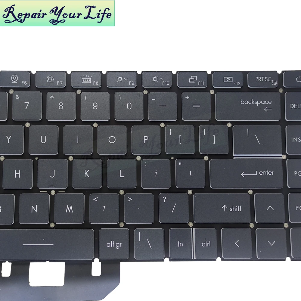 Imagem -06 - Genuine Eua Inglês Backlit Teclados para Msi Ge66 Raider Ms1541 Gs66 Stealth Ms-16v1 Teclado Portátil Retroiluminação Rgb Colorido Novo