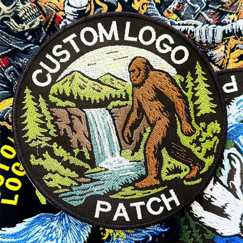 Bigfoot Savage Embroidered Patch Custom Text Logo Iron On Patches DIY Gift Applique For Clothes Trucker Hats Backpack