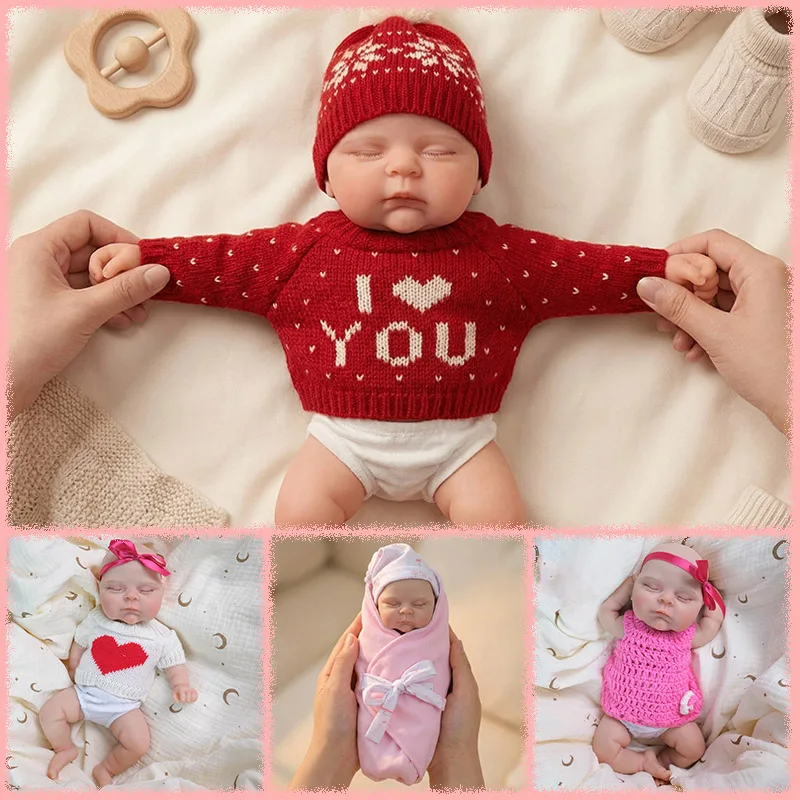 

Multiple Styles Choose Peaches 12inch Soft Full Solid Silicone Flexible Elastic Super Lifelike Cute Reborn Doll for Collectors