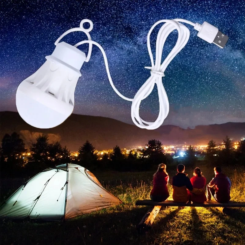 

3/5/7W Portable Light Bulb Camping Lights USB Power Lamp Outdoor Camping Lanterns 5v Led for Tent Camping Gear Hiking Usb Lamp