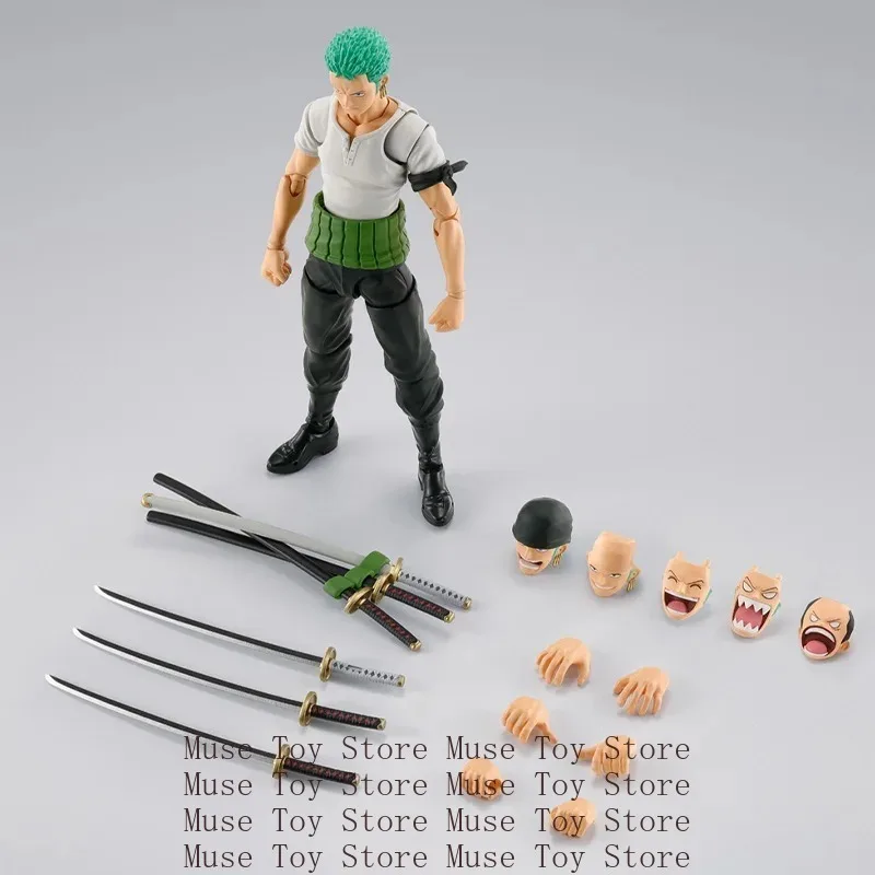 بانداي الأصلي S.H.Figuarts قطعة واحدة رورونوا زورو رومانس فجر اسم لوفي أنيمي عمل نموذج لجسم لعبة هدية في الأوراق المالية #6