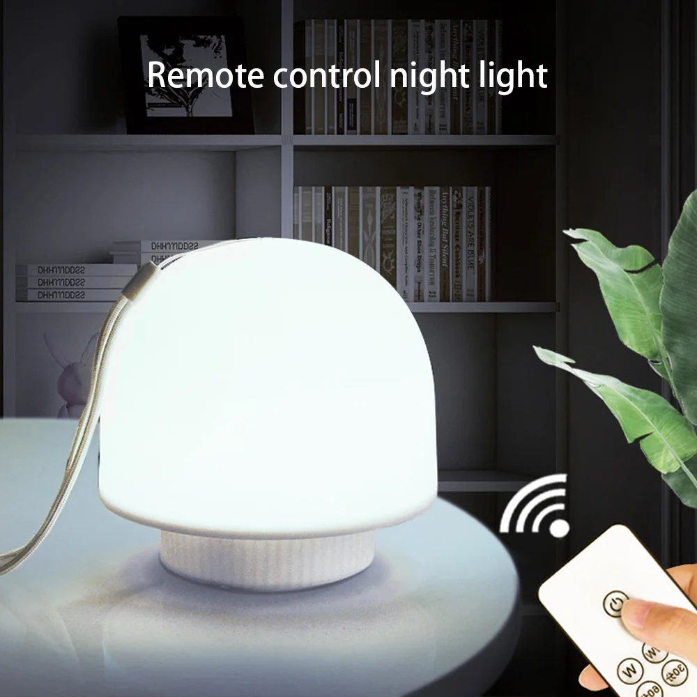 

Remote control night light bedroom sleep baby breastfeeding eye care rechargeable bedside lamp dormitory portable led desk light