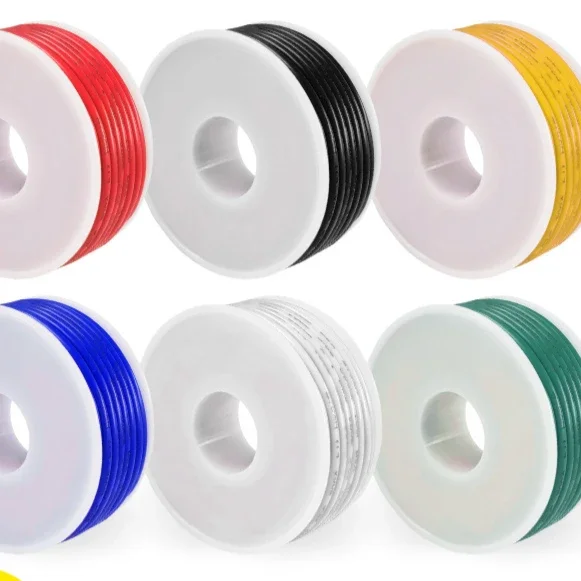 6 rolls of 6 colors/boxed extra soft silicone wire, high temperature resistant wire 30-16AWG model aircraft wire OK wire