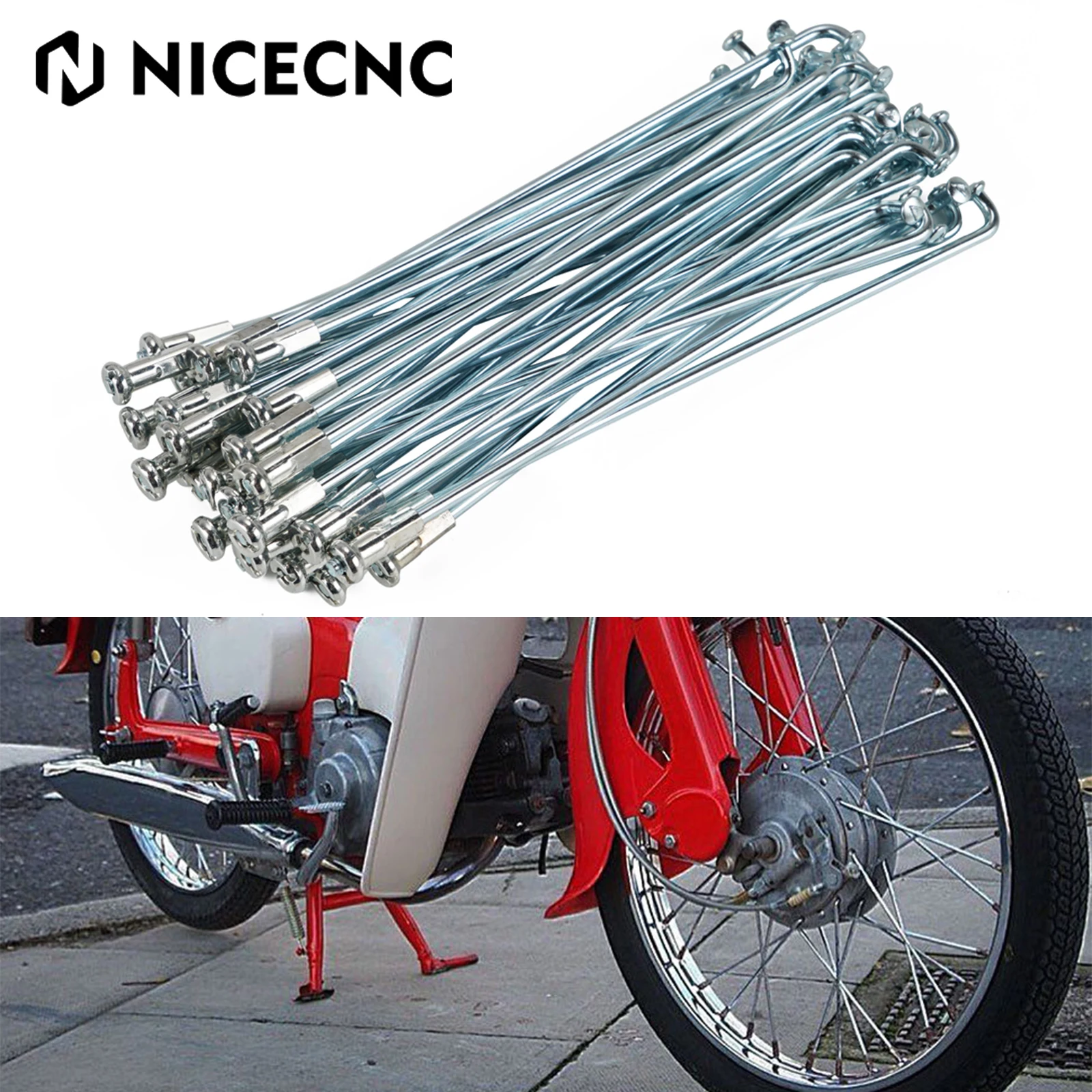 

Motorcycle 36PCS 17 " Front Wheel Spokes Set Size 140.17 RIM For Honda CT90 SS50 C50 C70 CL70 C100