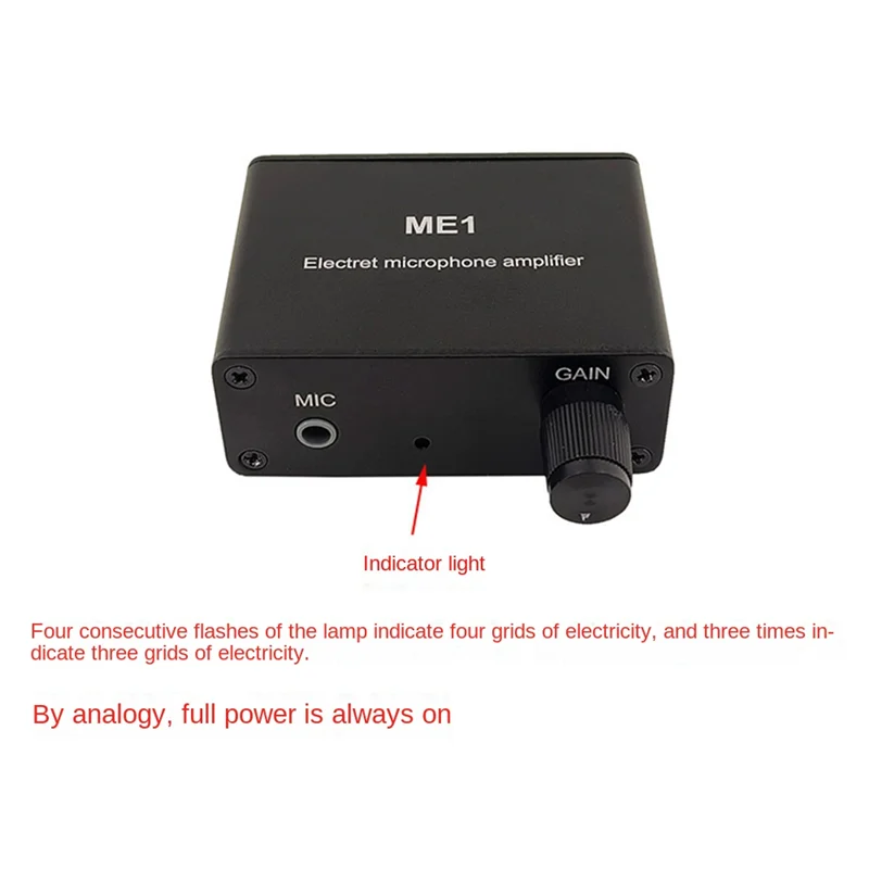 Hot-3,5 Mm ME1 Audio Vorverstärker Mischpult Mikrofon Verstärker Kondensator Mikrofon Verstärker