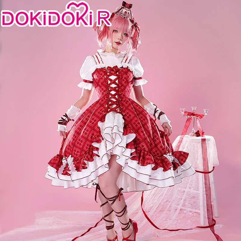 Hinamori Amu Cosplay Anime Cosplay Shugo Chara! Cosplay Costume DokiDoki-R Women Amu White Red Dress Lolita Gothic Christmas