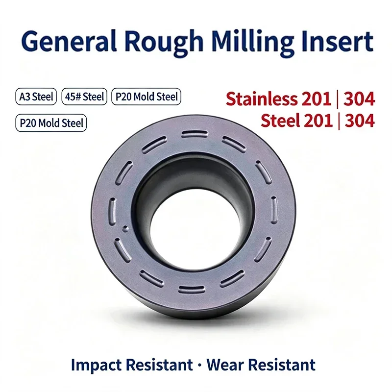 CNC Milling Insert RPMT1003 Round Insert Suitable For Stainless Steel Die Steel And Machining Center Machining