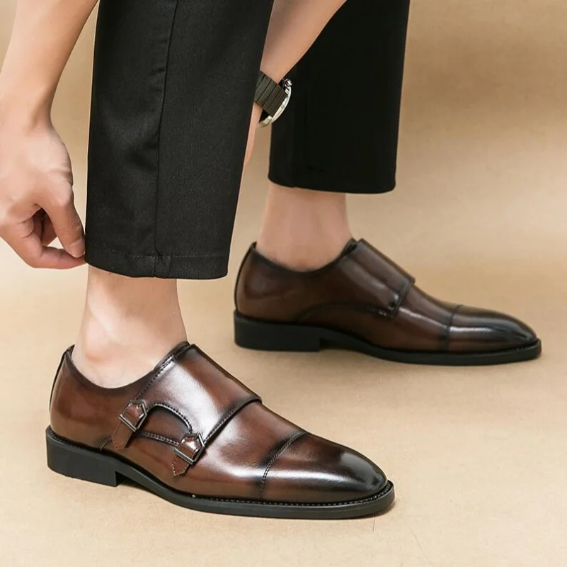 Large Size Men's Casual Leather Shoes Men's Leather Business Gentleman British Style Dress Men Shoes