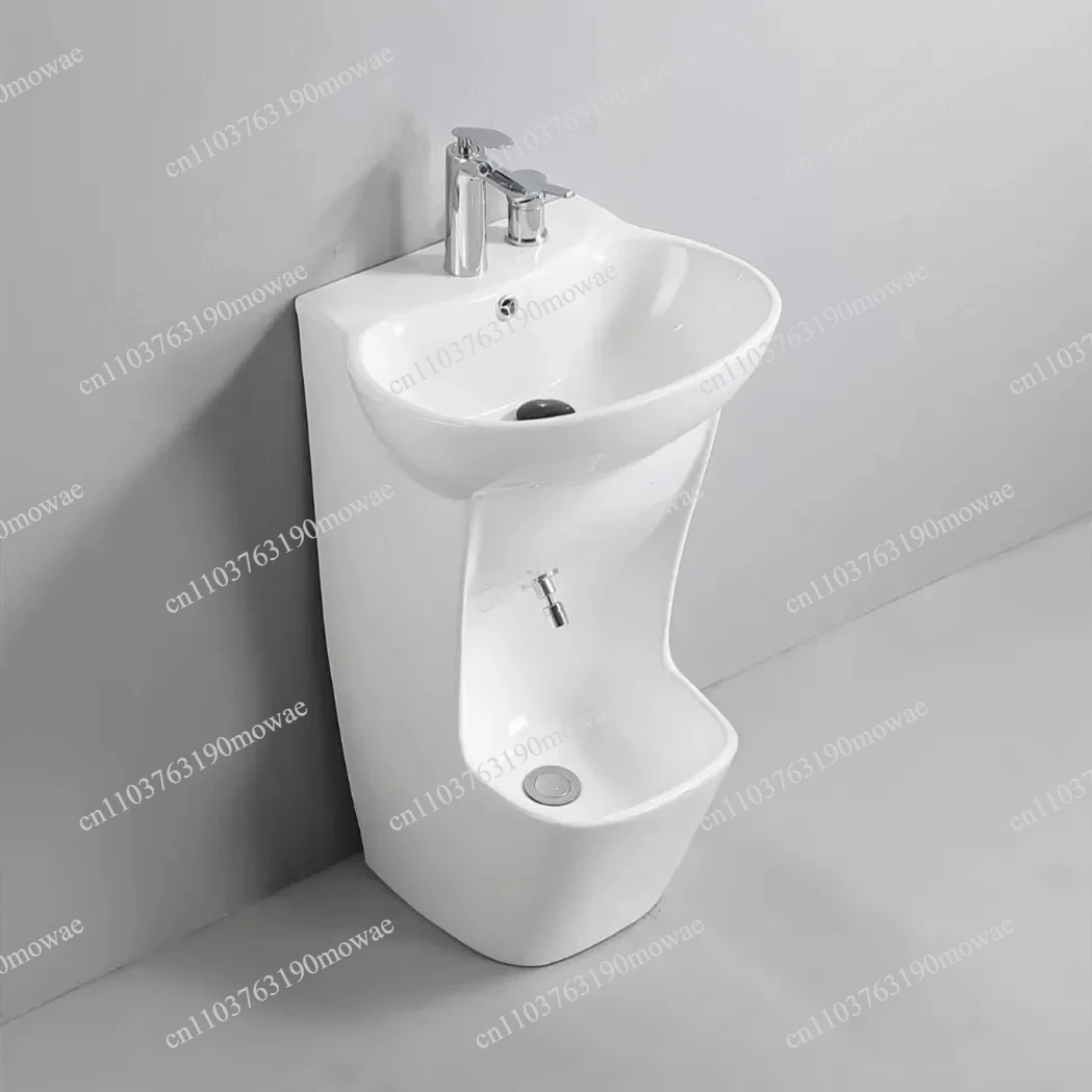 Bathroom Basins Foot Mounted Pedestal Sink White Ceramic Hand and Foot Wash Basin