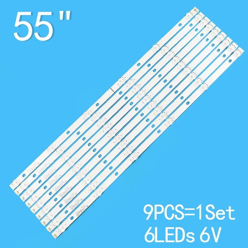 Nieuwe 9 stks/partij Voor 55 "LCDTV JS-D-JP55DM-061EC JS-D-JP55DM-A61EC JS-D-JP55DM-C61EC (71220) E55DM1000 600MA-2BIN 300MA-ABIN 300MA-FHD