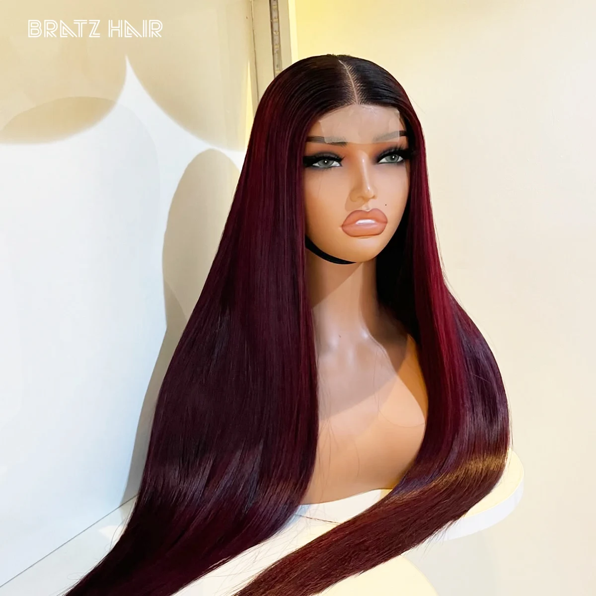 Human Hair Ombre Burgundy 13x6 13x4 HD Transparent Lace Front Wigs T1b/99j 4x4 5x5 Closure Glueless Wigs for Woman Ready to Wear