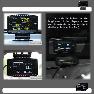 LUFI-X1 Digital Turbo Boost Öldrucktemperaturmessgeräte, Ext-Ölmessgerät für CAR, AFR, Drehzahl, Kraftstoffgeschwindigkeit, englische Version, OBD2-Stecker 8 Hauptverkaufsgeschwindigkeitsmesser 100mm Auto - №7