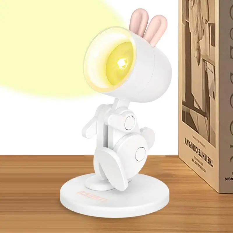 Mini Rabbit Lamp Night Light Cute Night Light For Kids Adjustable Rabbit Shape Night Lamp Portable Reading Desk Lamp For