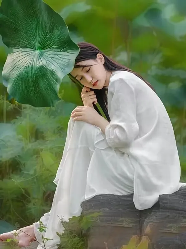 

Художественная женская одежда для йоги в стиле дзен, комплект из двух предметов, хлопковая традиционная китайская одежда Hanfu для чайной церемонии, осень 2023 г.