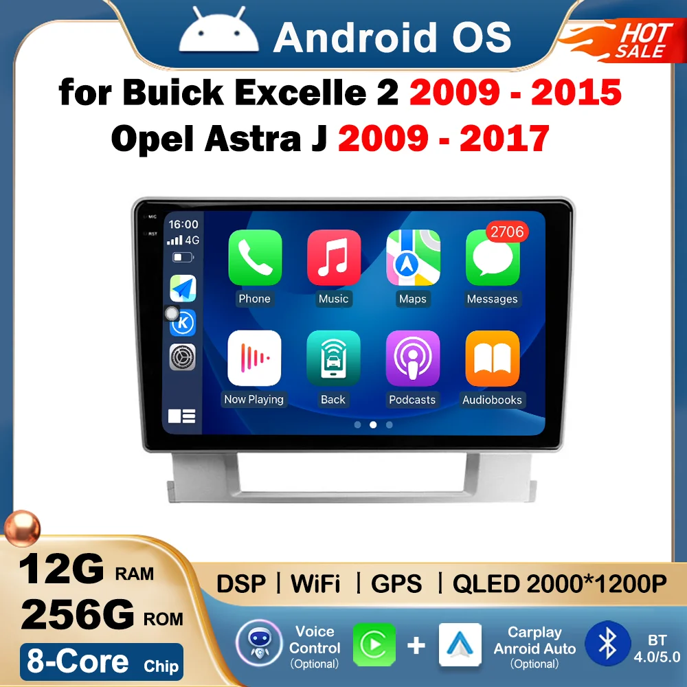 

Car Video Player GPS for Buick Excelle 2 2009 - 2015 Opel Astra J 2009 - 2017 Android OS WiFi 4G DSP Stereo No 2 din Auto Tools