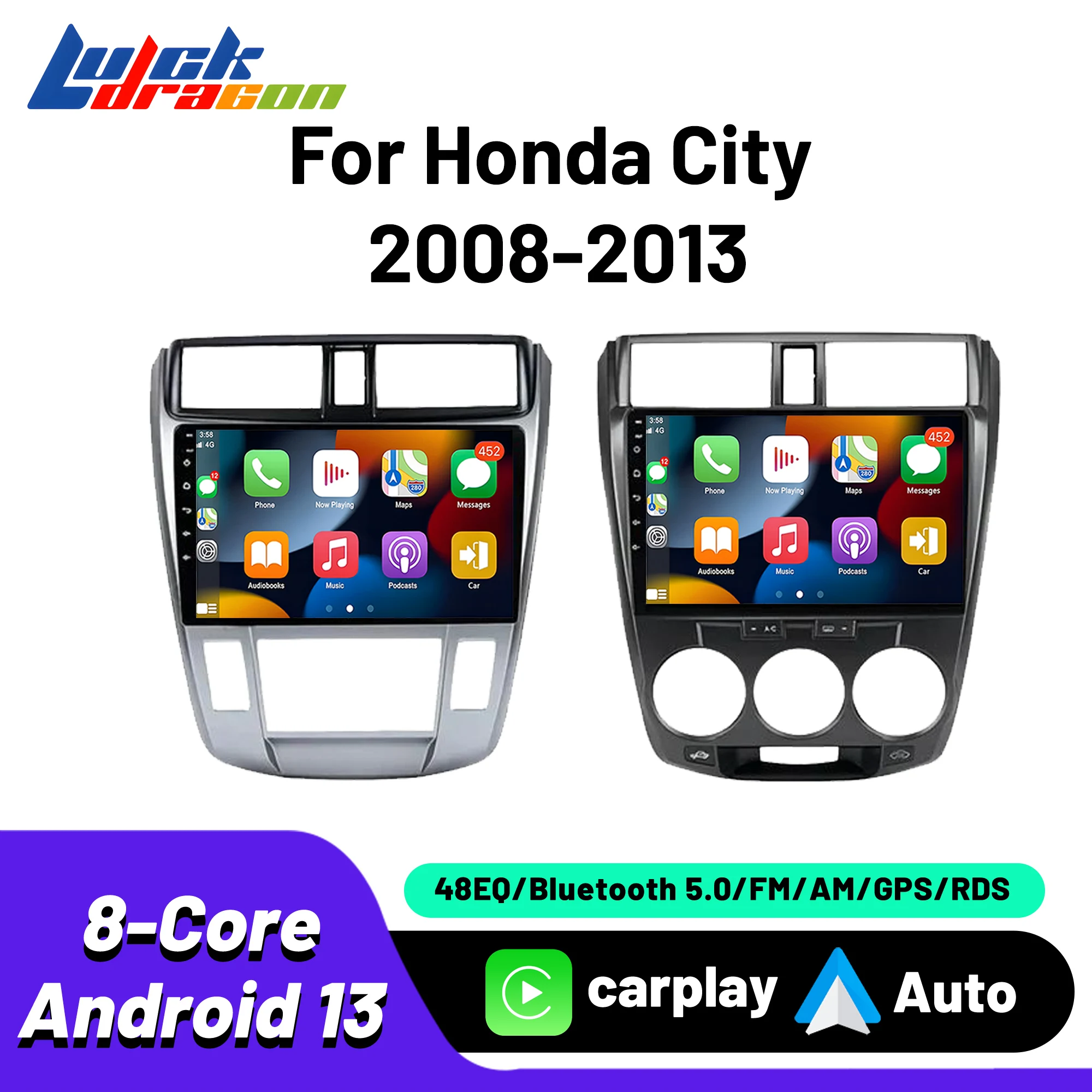 Autoradio Multimedia Automotive Carplay For Honda City  2008-2013 Car Radio Android Auto Wireless Video Autoradio Stereo wifi 4g