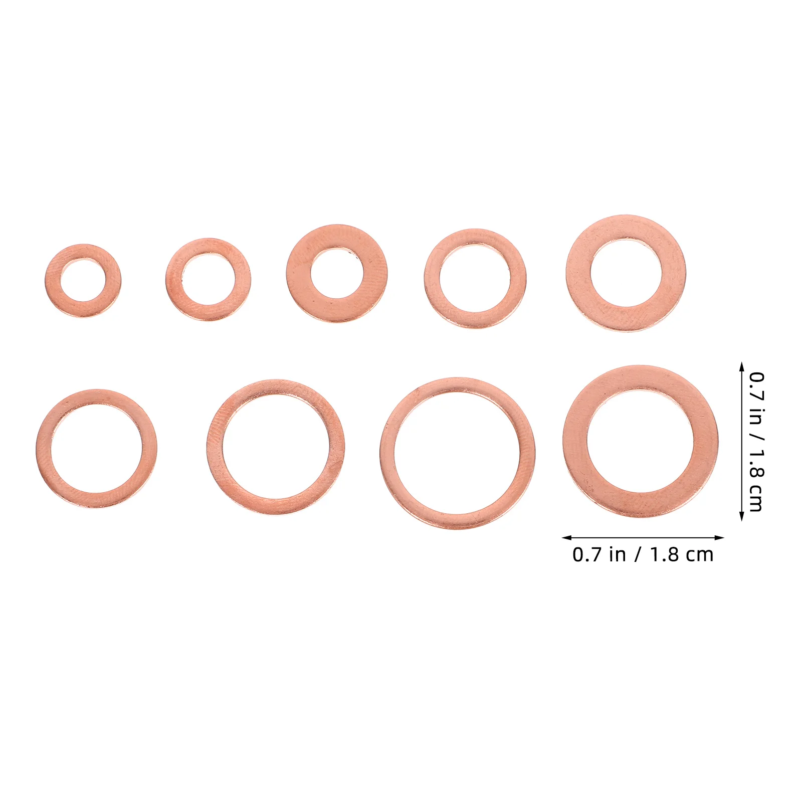 1 set 1 Set Copper Washer Assortment Kit For Oil Drain Plug Gasket Replacement Sealing Washers Flat Crush Washer Set Automotive