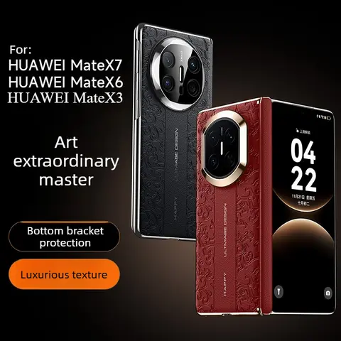 For Huawei Mate X7 X6 X3 Case Business High-quality Textured Fashion Leather Cover For Huawei Mate X 7 Shockproof Bumper Funda