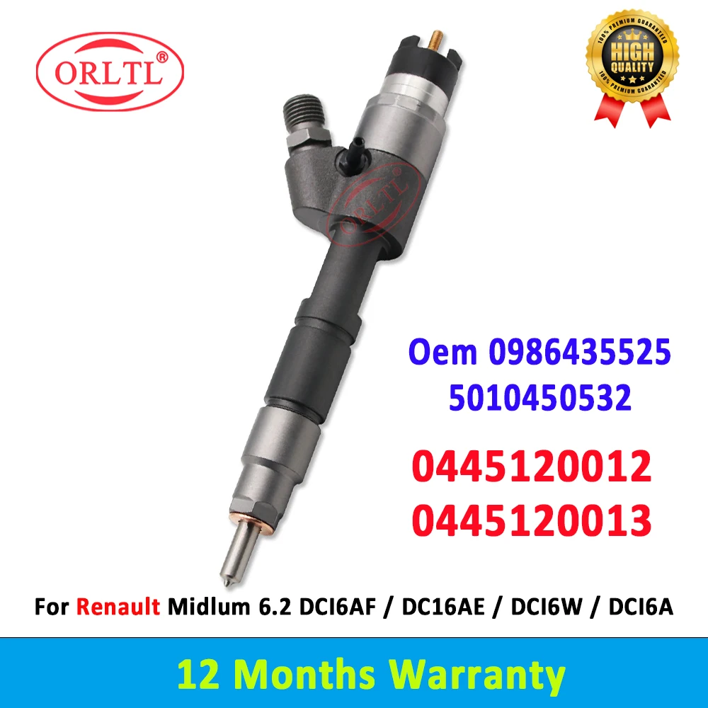 ORLTL 0445120012 Diesel Injector Nozzle 0 445 120 012 0445120013 New 0 445 120 013 0986435525 For Renault Premium Distribution