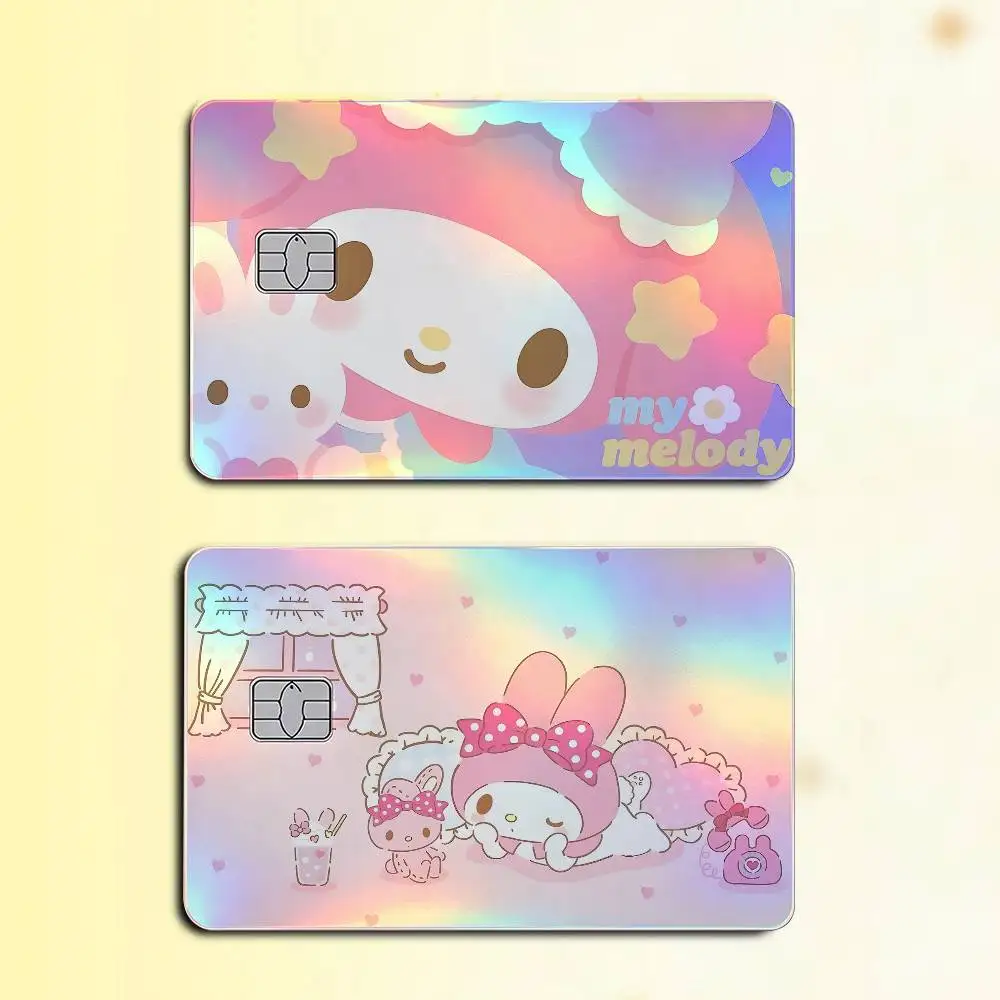 My M-Melody Laser Holographic Card Skin Sticker For Credit Debit Cards - 4pcs/Set Waterproof Scratch-Resistant Protector