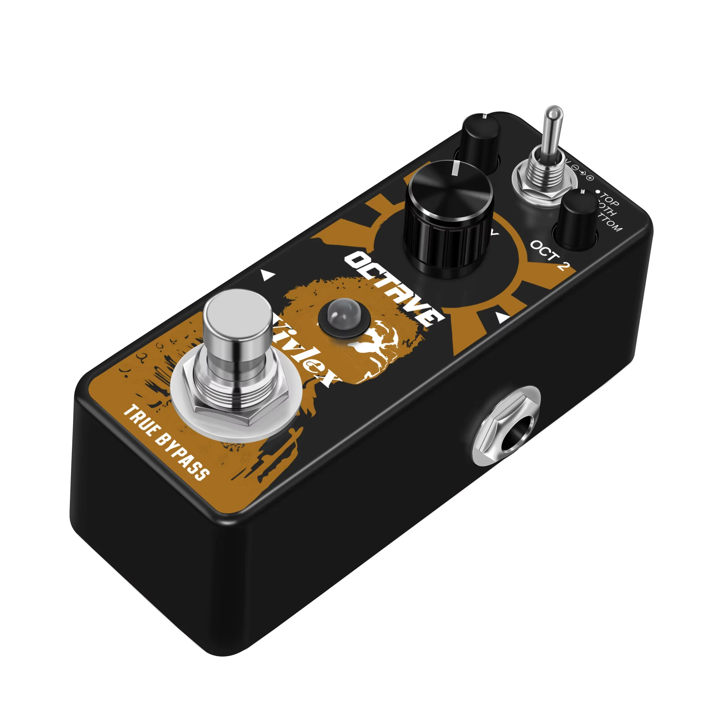 Vivlex Octave Guitar Pedal, Digital 3 Modes Octpus Shifter with Top/Both/Bottom Selection, Harmonic Shifter, Compact & Practical