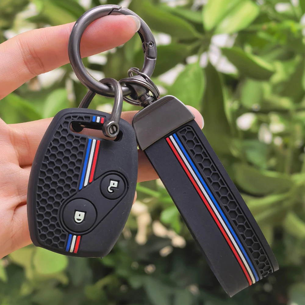 Key Fob Case Keychain For Honda Crv Civic 8 Jazz Gr8 150 R Emblem Extra Screw SRV Fit Accord Holder Key Case Cover Accessories