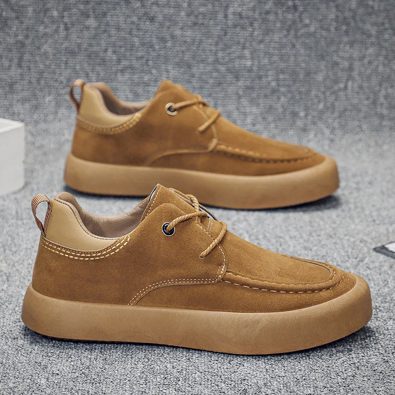 Mens Business Casual Shoes British Style Leather Lace Up Loafers Comfortable Non-Slip Work Shoes Fashion Office Derbies Footwear