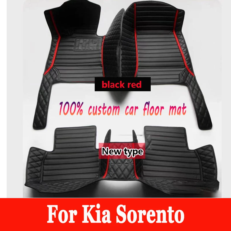 Car Floor Mats For Kia Sorento（Five Seats）2013 2014 Customauto Foot Pads Automobile Carpet Cover interior accessories