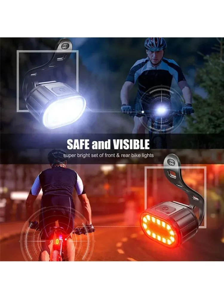 AliExpress NONE Cycling Bicycle Front Rear Light Set Bike USB Charge Headlight Light MTB Waterproof Taillight LED Lantern Bike Parts