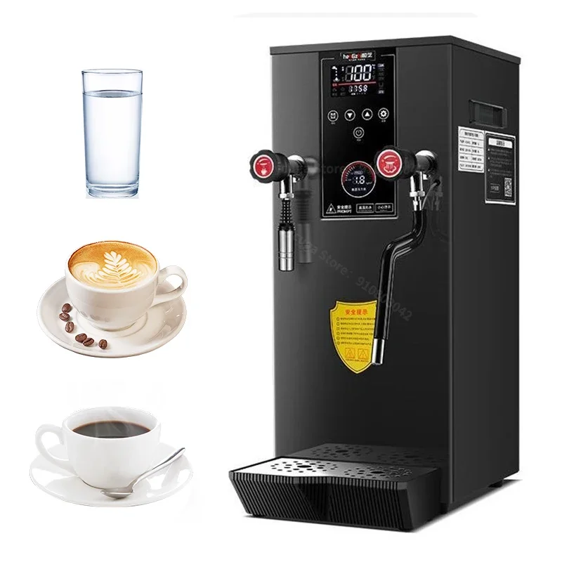 Commercial Intelligent LCD Touch Screen 12L Water Boiler With Steam Water Heater Milk Foam Machine Bubble Tea Equipment