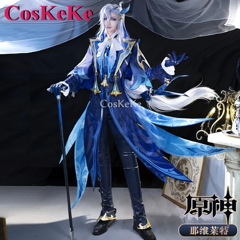 CosKeKe Neuvillette Cosplay Game Genshin Impact Costume Judge Full Set Uniform Outfit Halloween Party Role Play Clothing S-XXL