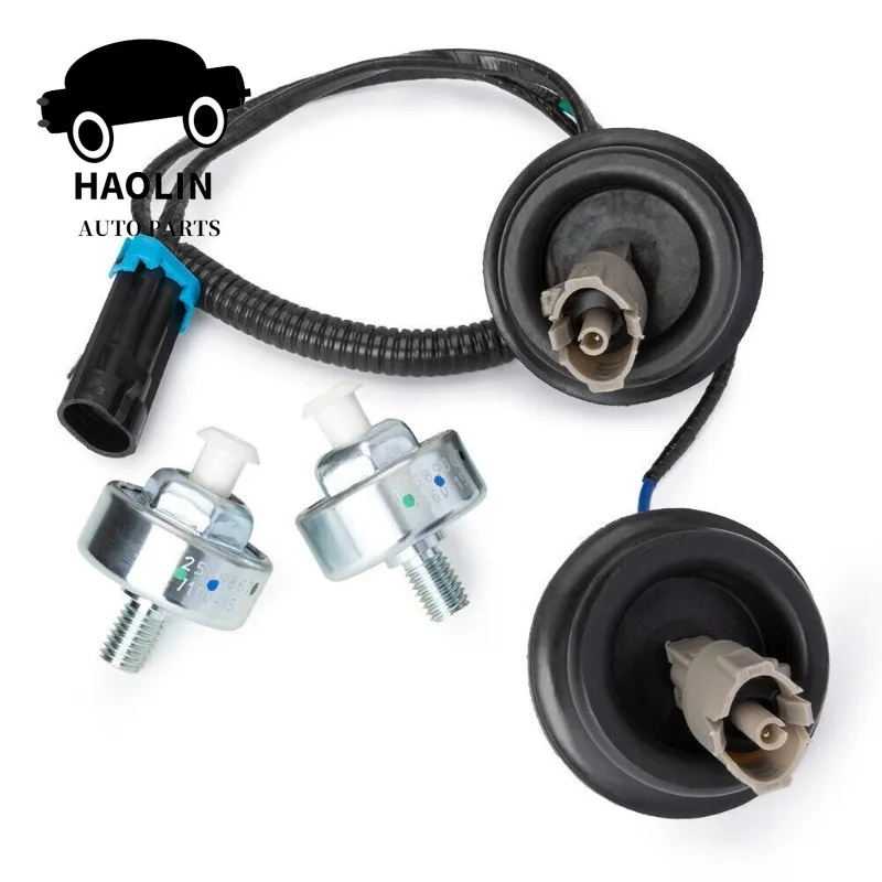 

10456603 12601822 1Pc/1Set Knock Sensor/Harness Kit For Chevy GMC Silverado Sierra Cadillac OEM 213-3521 2723224070 89060413