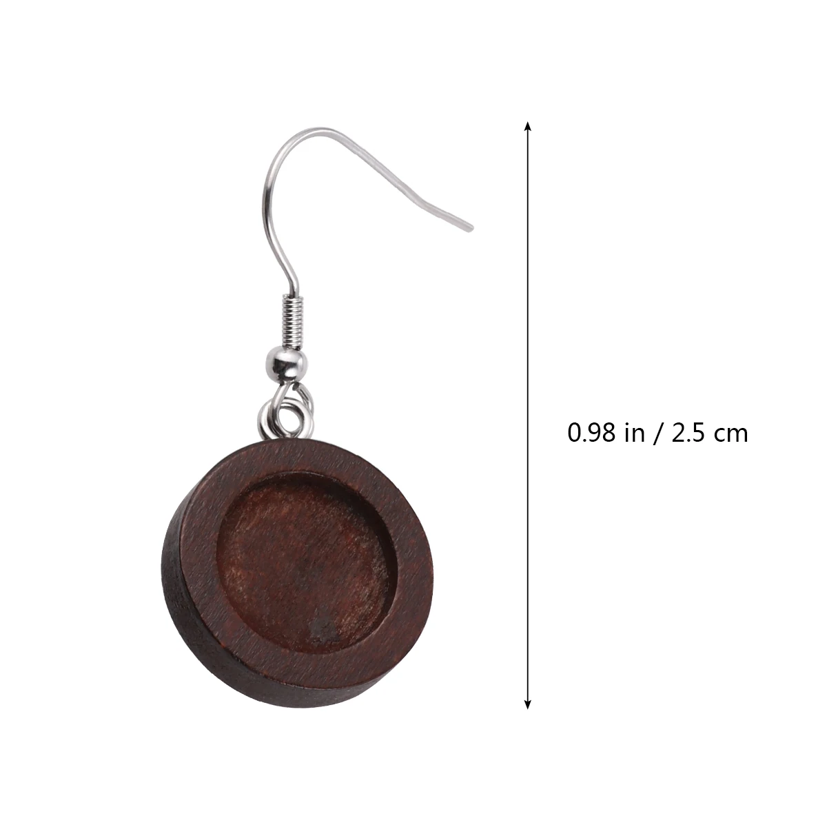 

30 pcs Earring Wood Bases Lightweight Durable DIY Jewelry Material Wooden Tray Hooks Bamboo Stainless Valentine Birthday