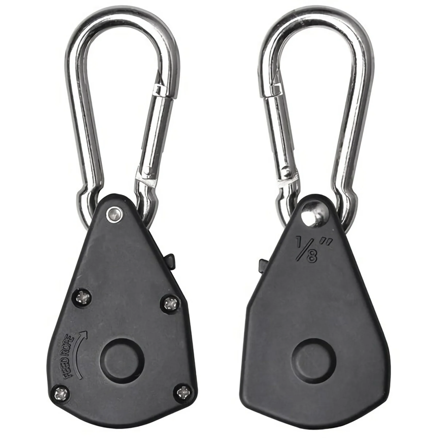 ABAH-18Pcs 1/8 Inch Heavy-Duty Adjustable Growth Light Ratchet Rope Hanger, Used For Gardening Of Growing Lamps