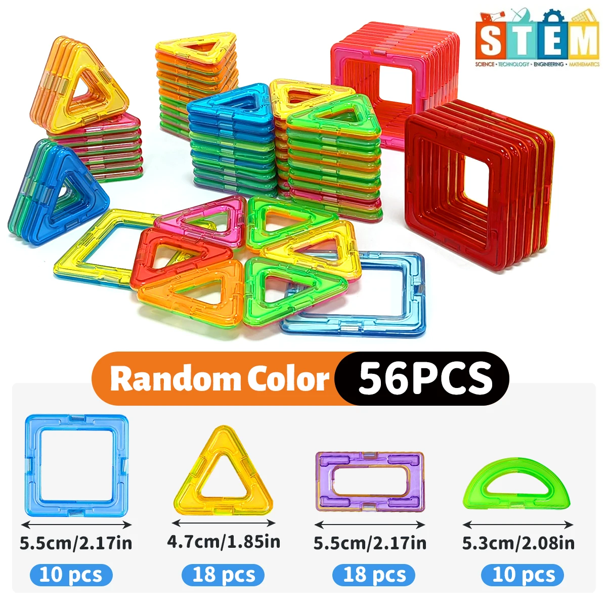 Magnetic Building Blocks DIY Magnets Toys medium size STEM Toys Construction Toys Learning Educational Magnet Toys, Magnet Tiles