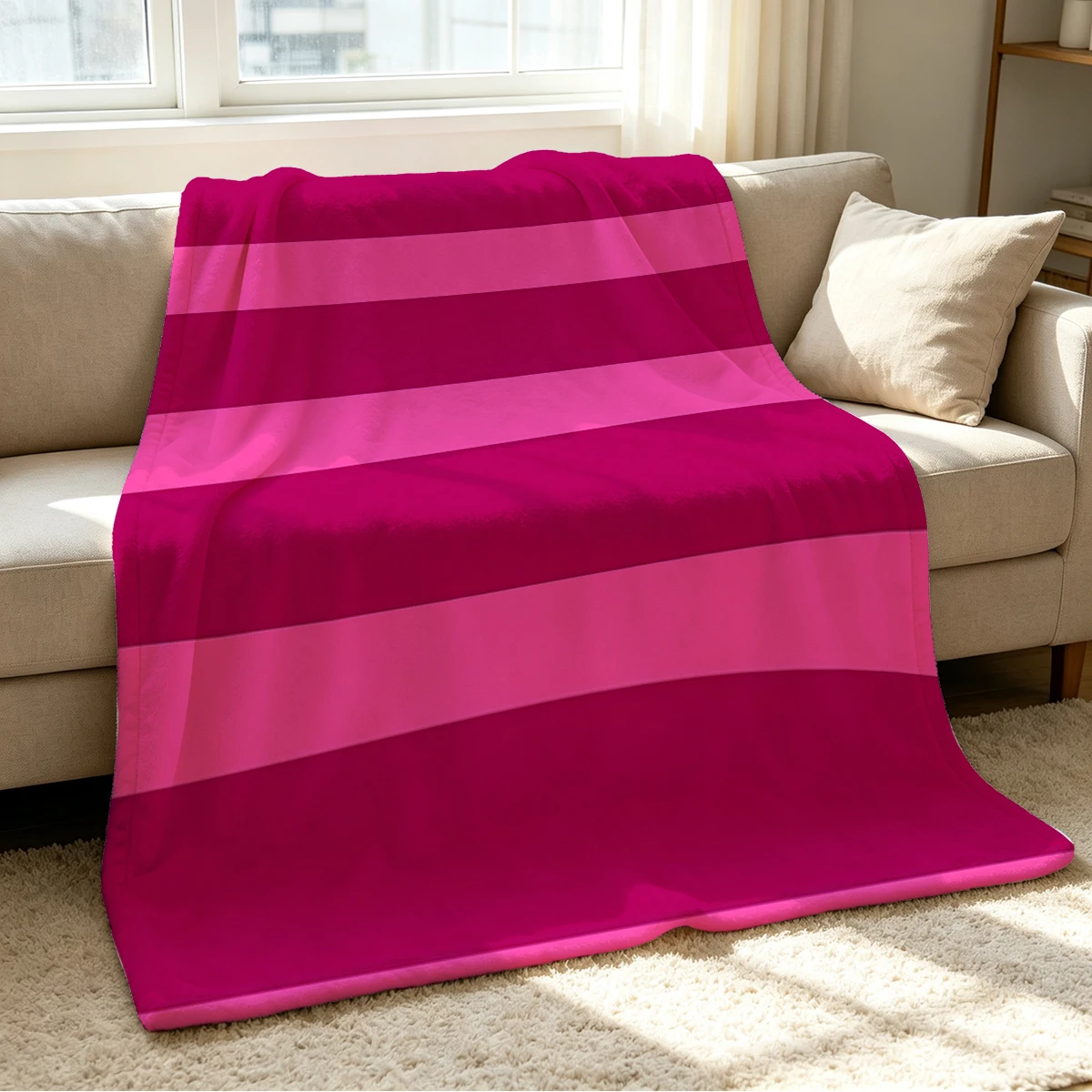 Pink Blush Blanket Soft Cozy Throw for Sofa Bed Festive Holiday Decor Gift for Kids and Adults,Lightweight and Warm