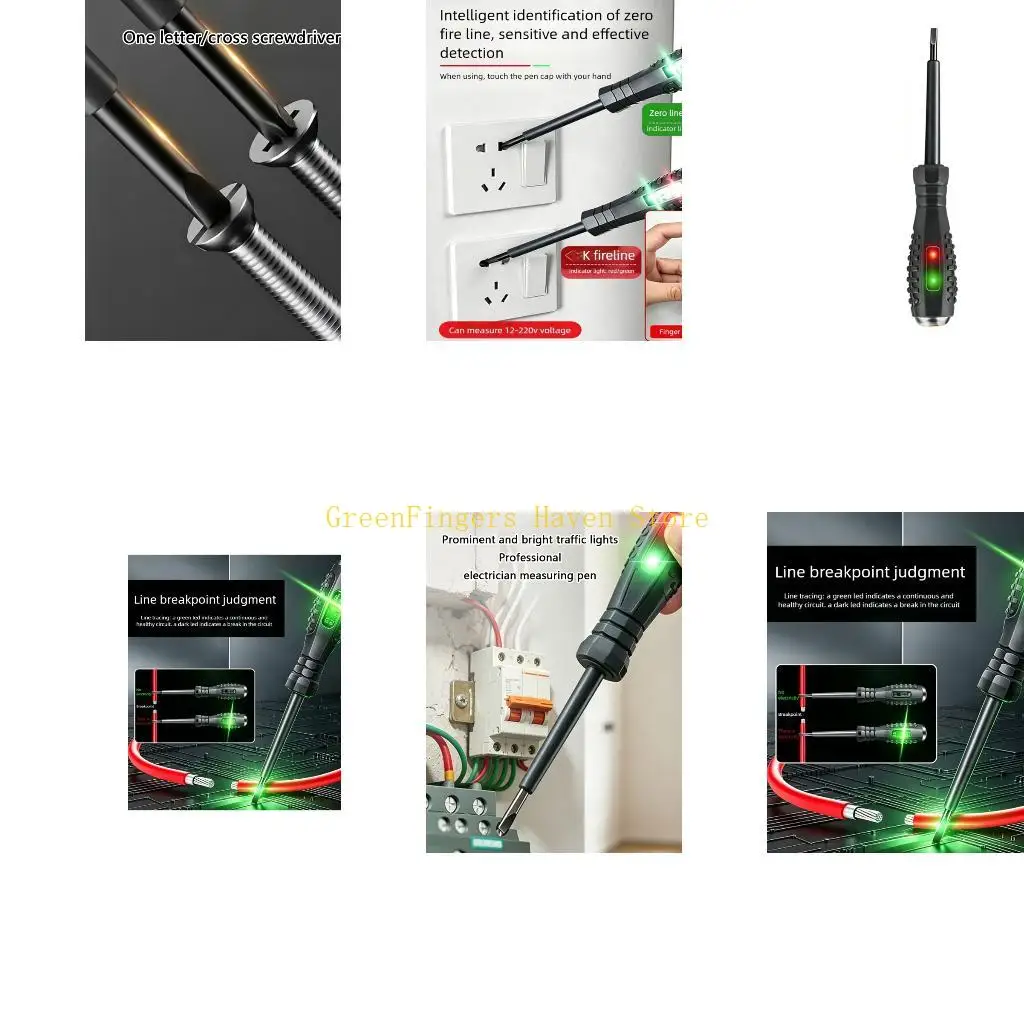 F68D Live Neutral Test Pen with Textured Grip for Electrical Maintenance