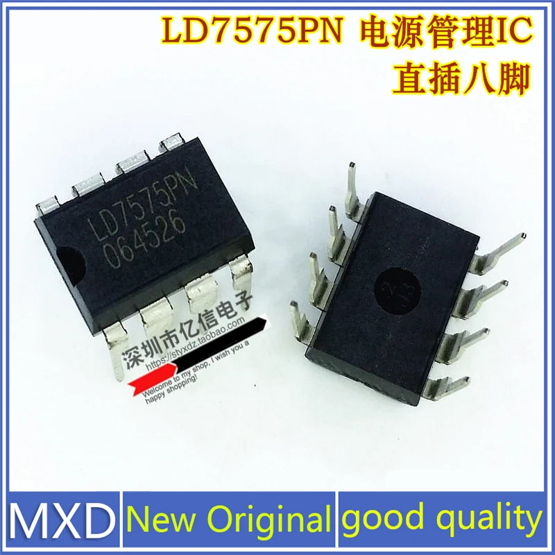 5Pcs/Lot New Original LD7575PN 7575 Power Management IC in-line 8-pin Good Quality In Stock