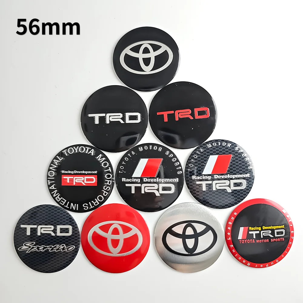 Car styling 56mm 64mm Car Tyre Wheel Center Hub Cap Badge sticker For Toyota C-hr Prado Rav4 Yaris Hilux Prius Corolla Camry