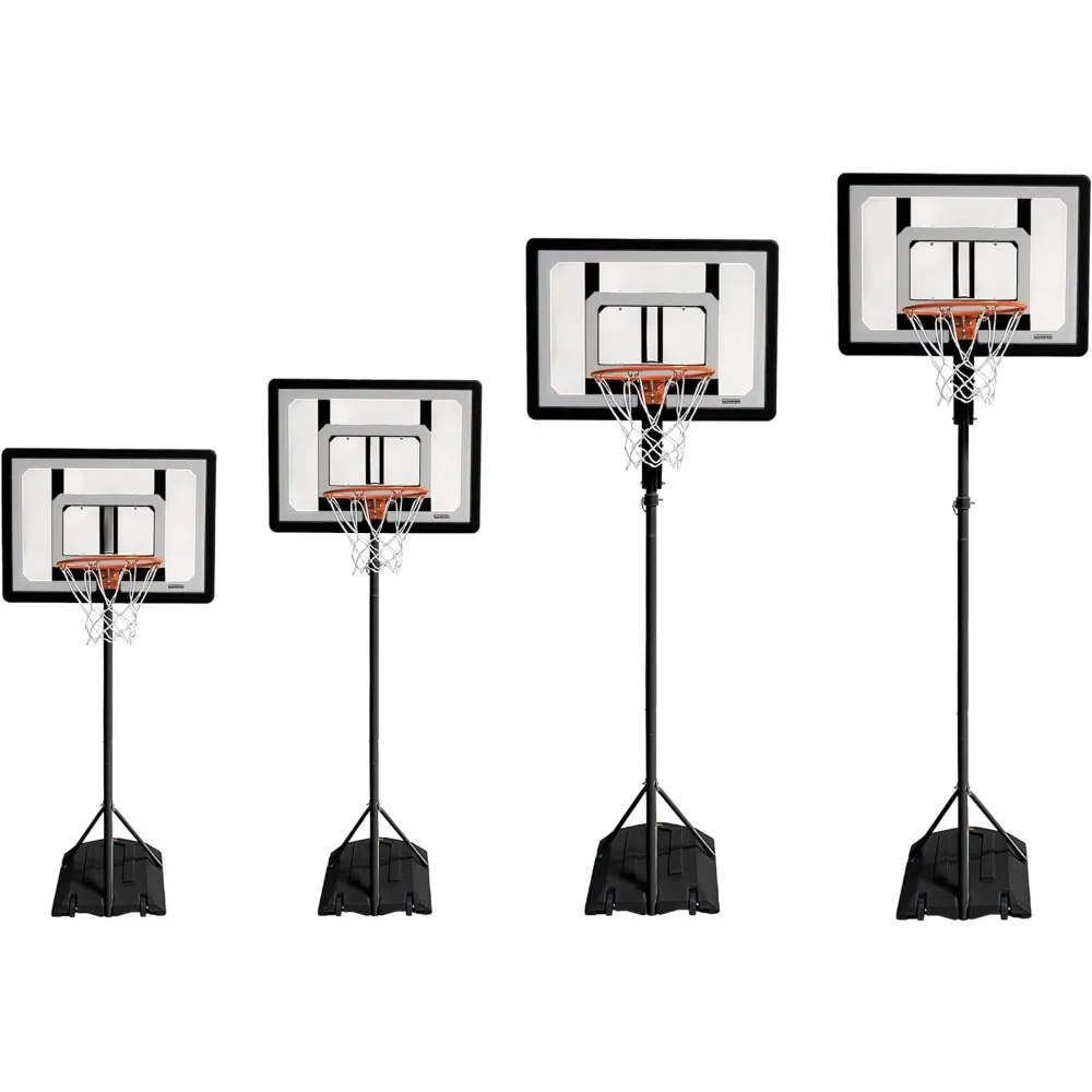 Basketball Stand Mini Hoop Basketball System With Adjustable-Height Pole and 7-Inch Ball Equipment Training Indoor Items Team