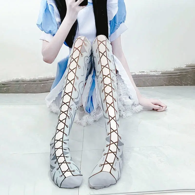 Comic women girl Miku cosplay stockings coser role play long socks costumes Lolita stocking