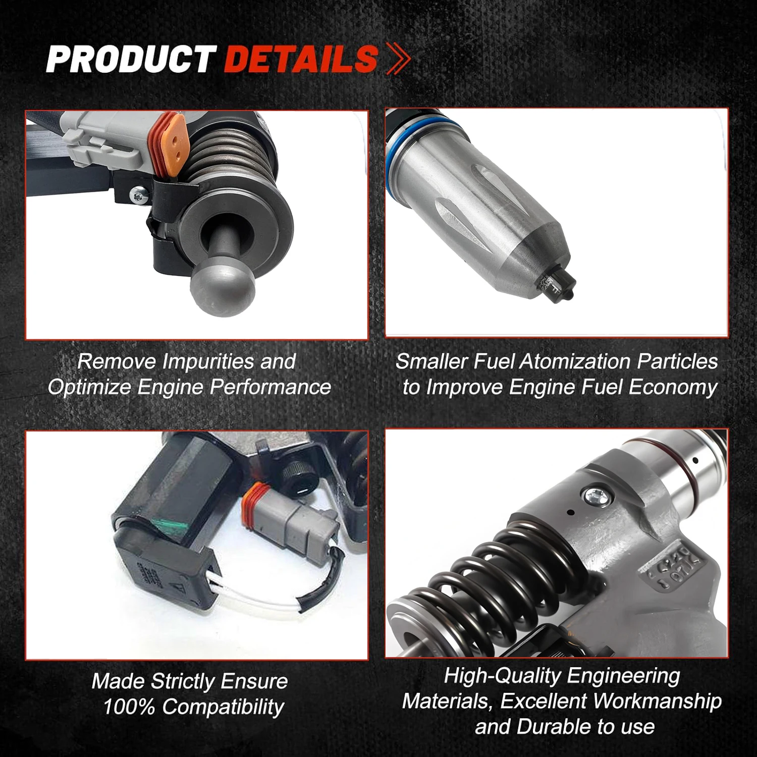 4307525 Injektor Bahan Bakar Diesel Common Rail Berkualitas Tinggi untuk Mesin Diesel Cummins Seri M11 QSM11 ISM11 N14 QSN14