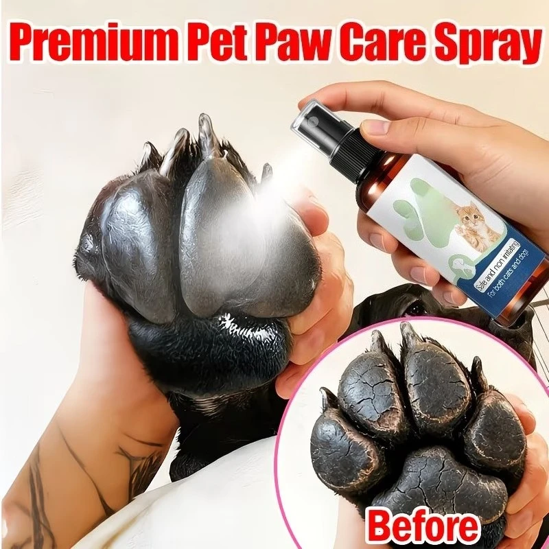 100ML Natural Gentle Pet Paw Care Spray Pet Foot Care Agent For Dogs Cats Heals Cracked Paws Forms Protective Barrier